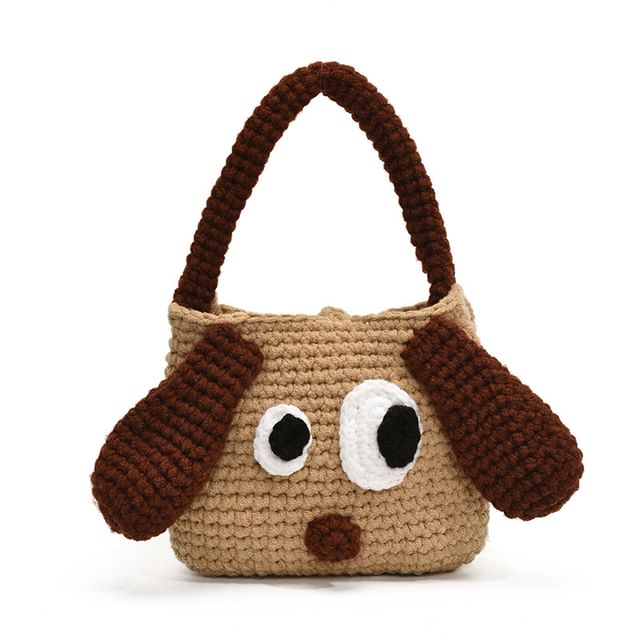 Handle Bag Knit Dog Top Crossbody