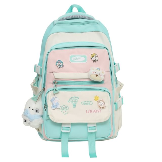 Tote Laptop Embroidered / Nylon Set Bag Backpack Charm