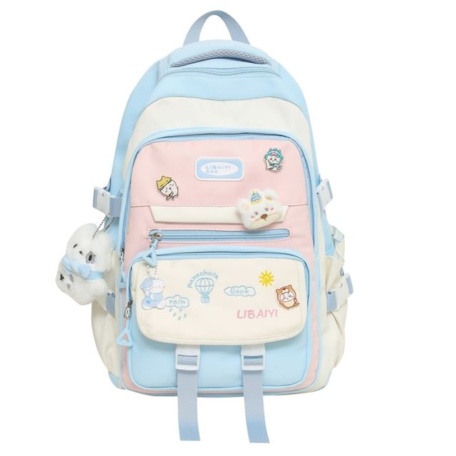 Tote Laptop Embroidered / Nylon Set Bag Backpack Charm