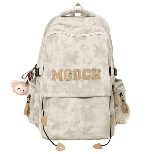 Applique Nylon Charm / Tie Dye Set Laptop Bag Backpack Lettering
