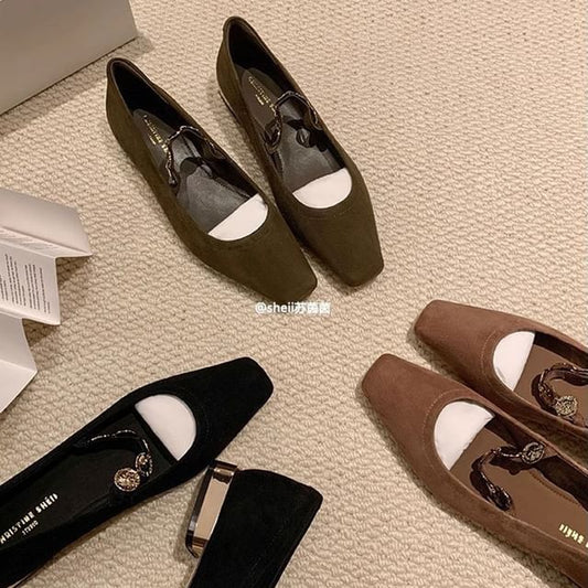 Jane Pumps Low Mary Accent Metal Heel Plain