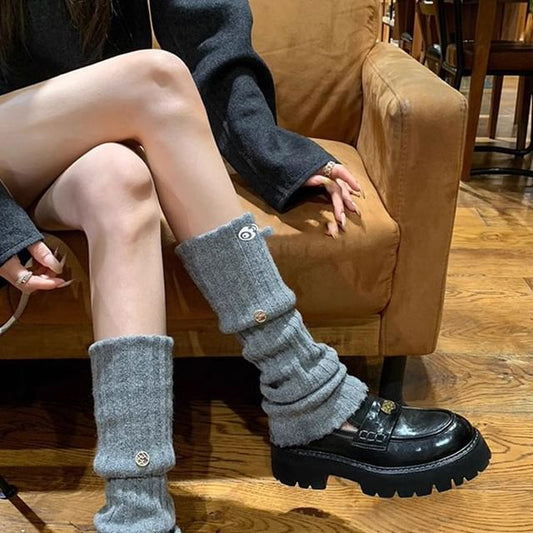 Plain Faux Penny Leather Loafers Platform