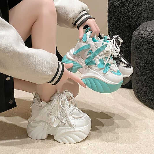 Platform Lace-Up Sneakers