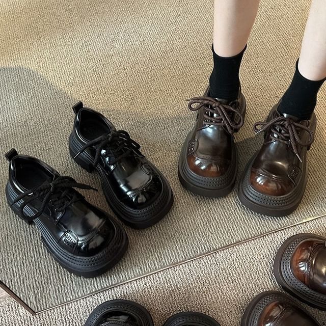 Up Lace Platform Shoes