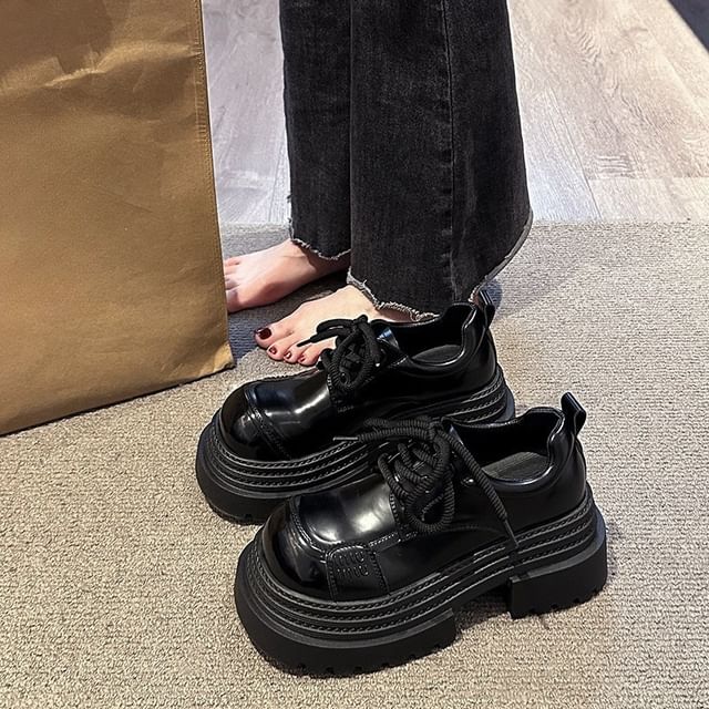 Up Lace Platform Shoes