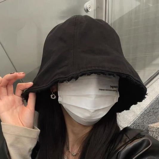 Bucket Hat Frayed Plain