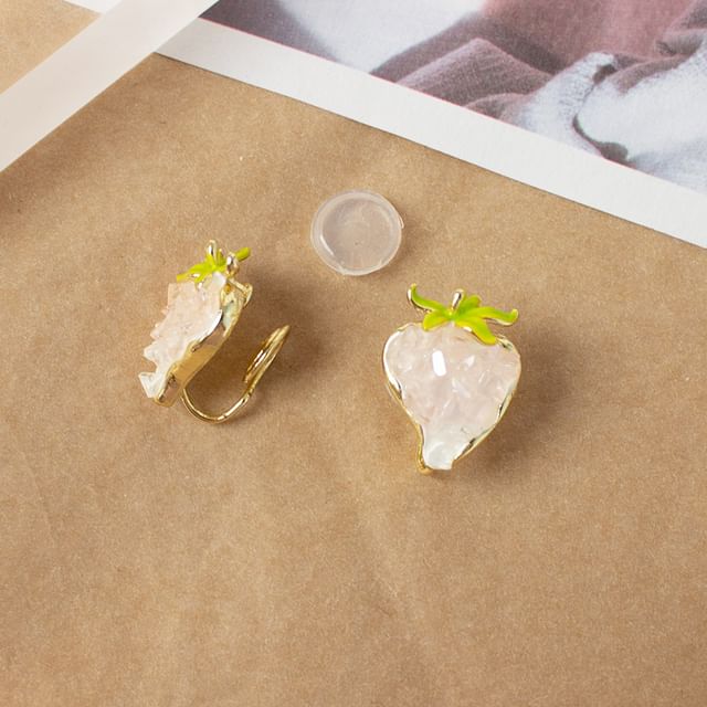 / Stud Clip-On Earring Strawberry