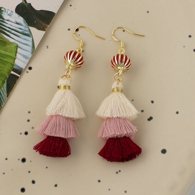 Tassel Earring / Drop Clip-On