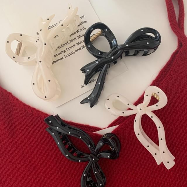 Dot Polka Hair Bow Claw