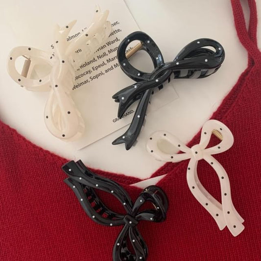 Dot Polka Hair Bow Claw