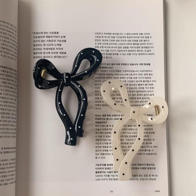 Dot Polka Hair Bow Claw