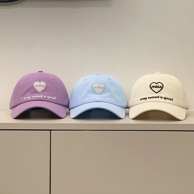 Heart Cap Embroidered