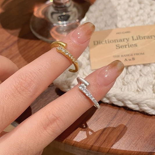 Ring / Open Set Alloy Rhinestone