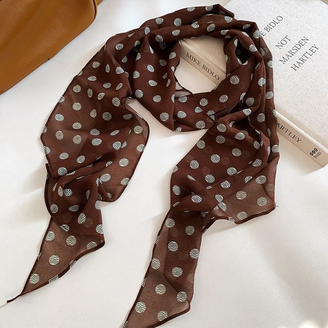 Dot Narrow Polka Scarf