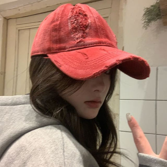 Distressed Baseball Plain Cap