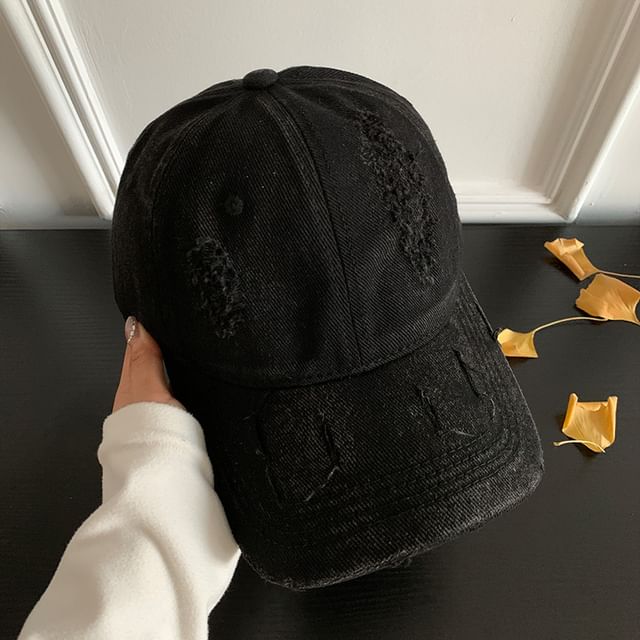 Distressed Baseball Plain Cap
