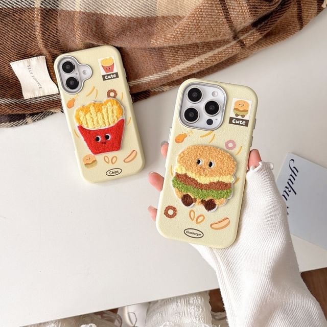 Fast Food Embroidered Phone Case