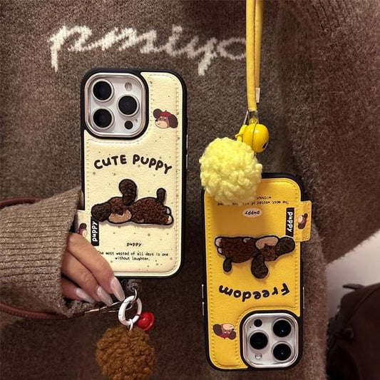 Embroidered Set / Case Strap Dog Phone