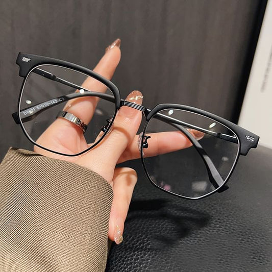 Frame Glasses Blue Light Half Blocking