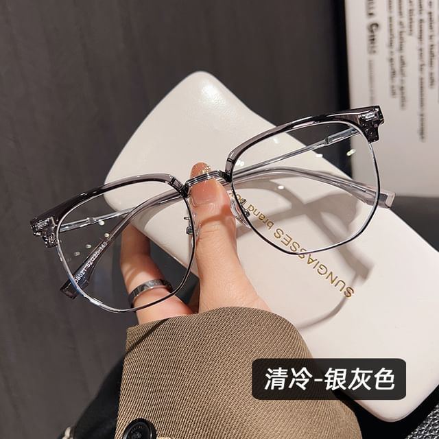 Frame Glasses Blue Light Half Blocking