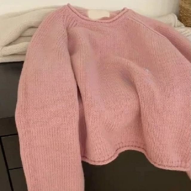 Sweater Neck Crew Plain