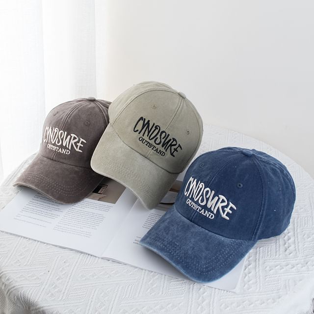 Lettering Washed Cap