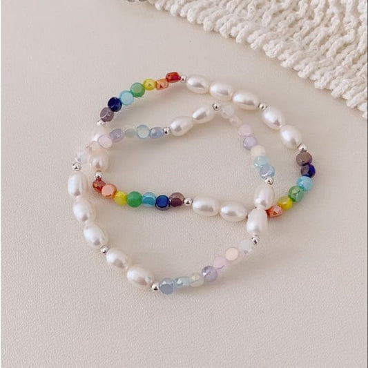 Beaded Silver Bracelet Sterling