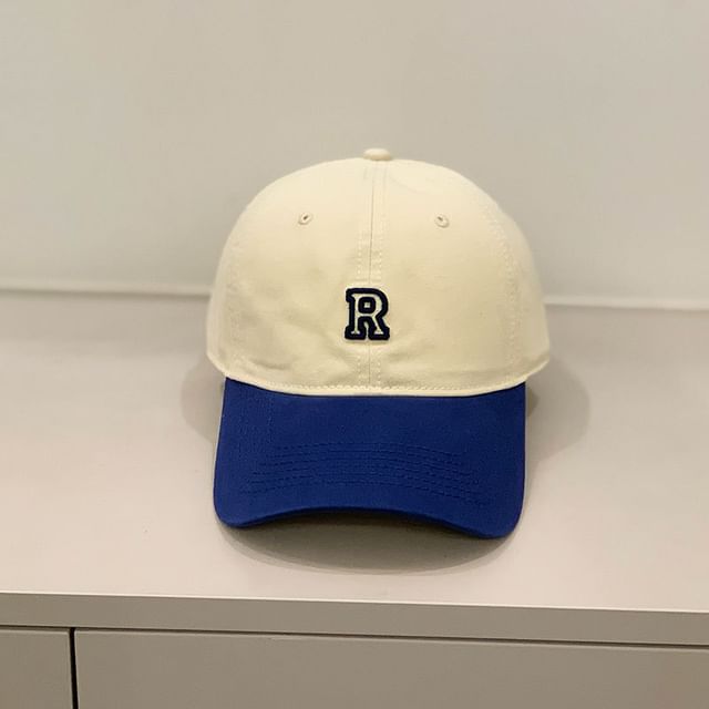 Lettering Tone Baseball Embroidered Cap Two