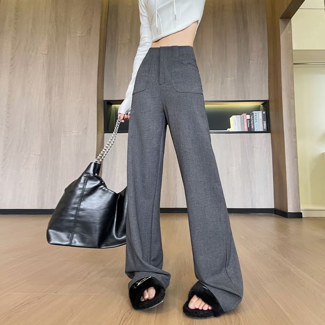 Pants High Suit Designs) (Various Rise Plain Loose Fit