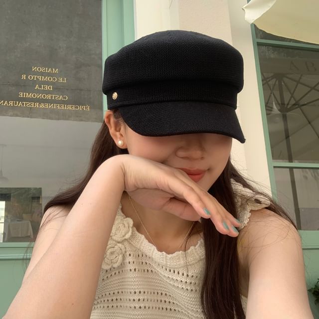 Cap Newsboy Buttoned