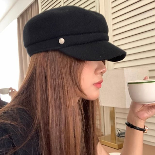 Buttoned Cap Newsboy