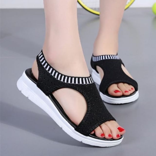 Contrast Sandals Trim Cutout