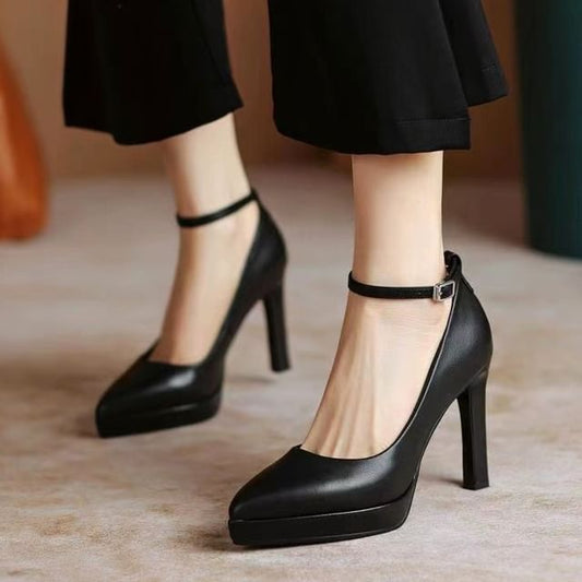 Stiletto Platform Strap Ankle Sandals Heel Pointy