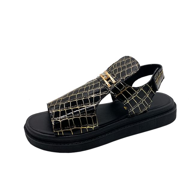 Sandals Croc Buckled Grain