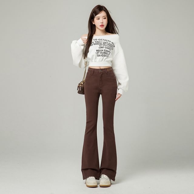 Jeans Designs) (Various High Waist Bootcut Washed