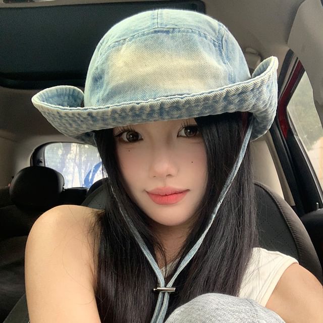Washed Denim Hat Boonie