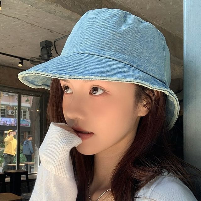 Washed Denim Hat Bucket