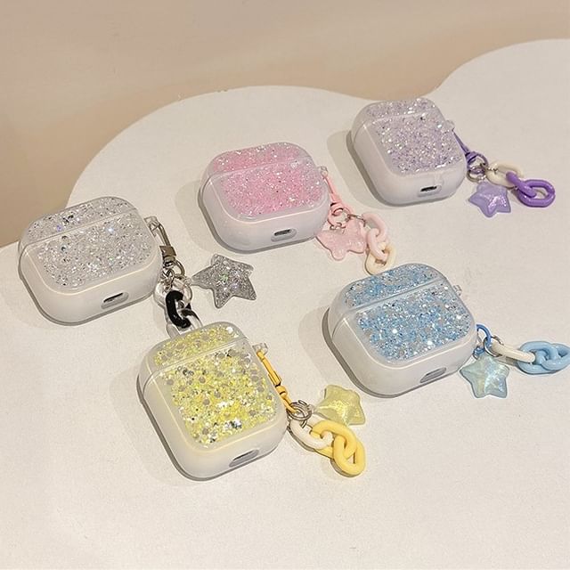 with Skin (Various / Pro Charm Case AirPods Sequined Designs) Earphone