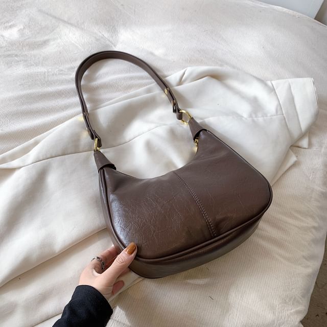 Leather Bag Crossbody Faux Plain