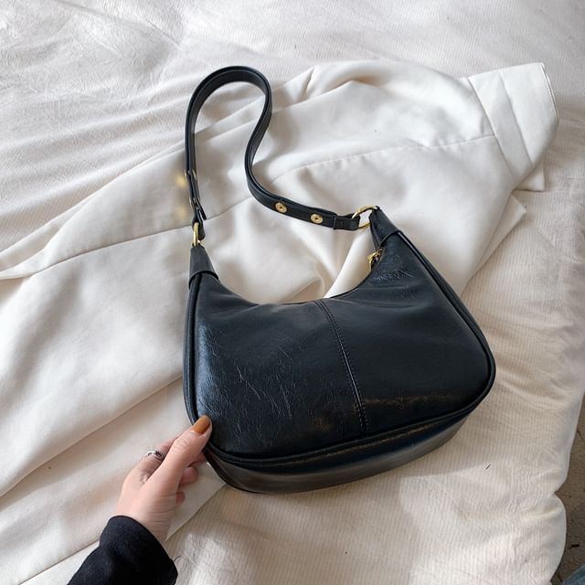 Leather Bag Crossbody Faux Plain