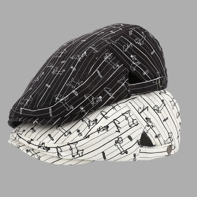 Newsboy Dog Cap Print