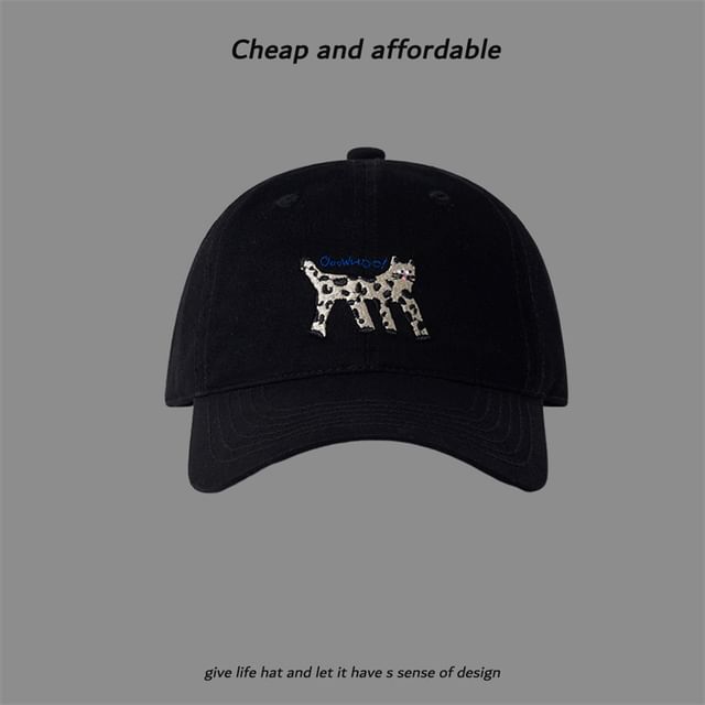 Embroidered Cap Baseball Cat