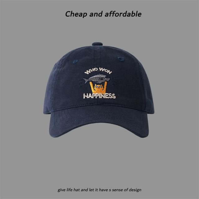Cap Embroidered Baseball Cat