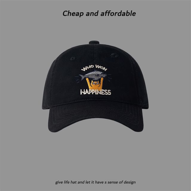 Cap Embroidered Baseball Cat