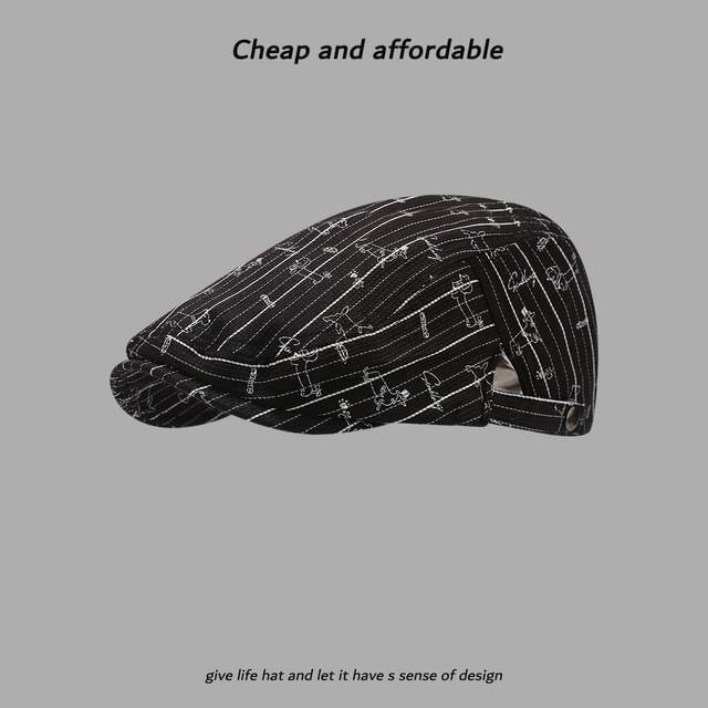 Newsboy Dog Cap Print