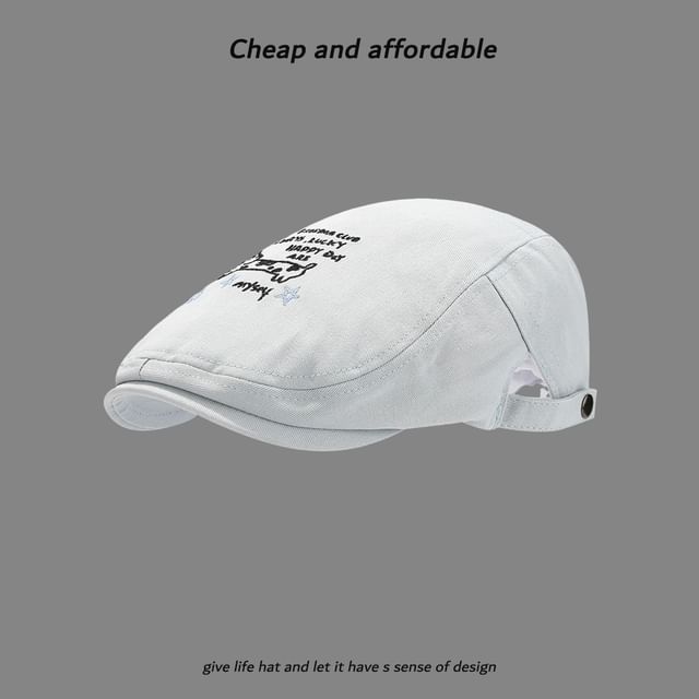 Cartoon Embroidery Hat Newsboy