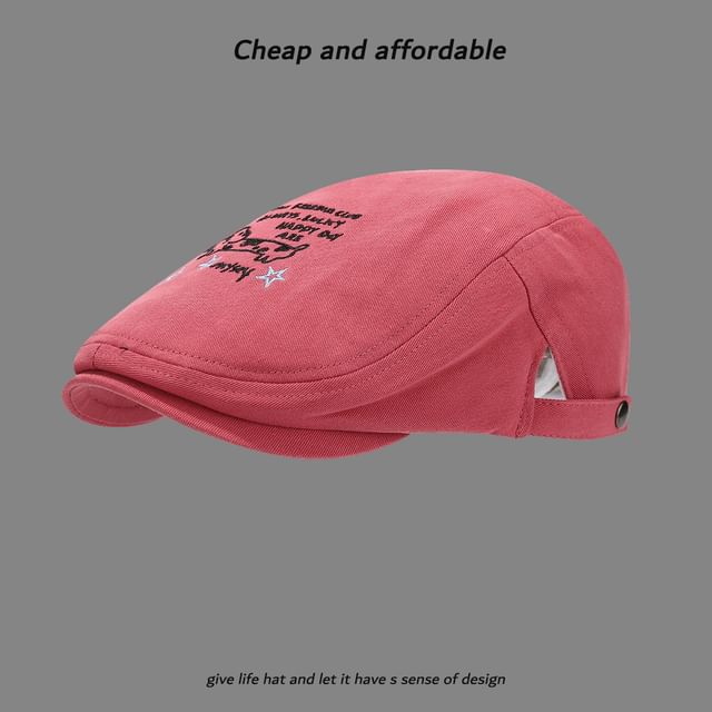 Cartoon Embroidery Hat Newsboy