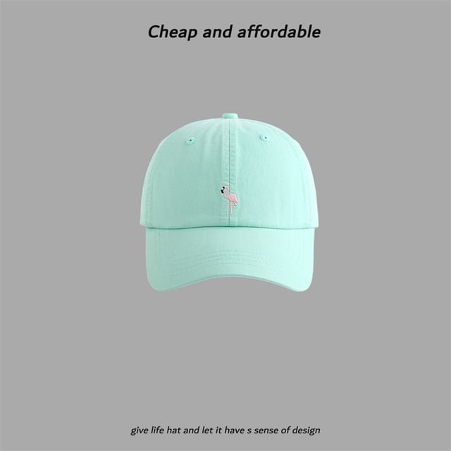 Cap Embroidered Baseball Flamingo
