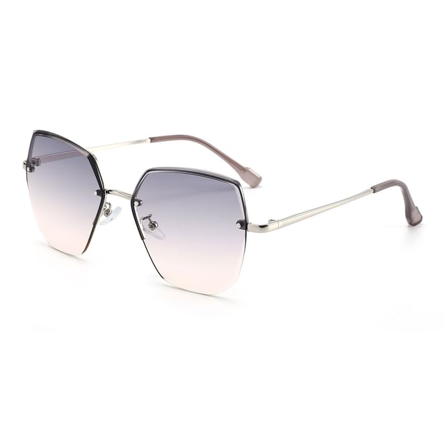 Oversized Geometric Sunglasses Rimless