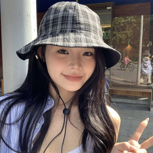 Boonie Hat Plaid Applique